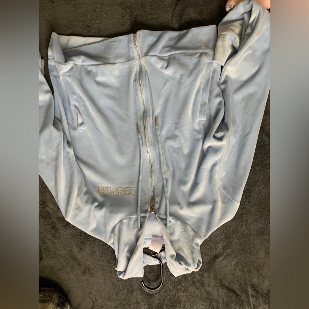 Blue velvet cropped dream jacket